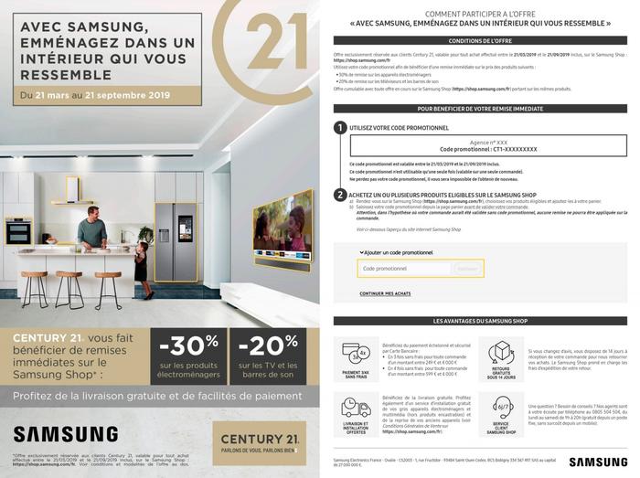 Century21 partenaire Samsung