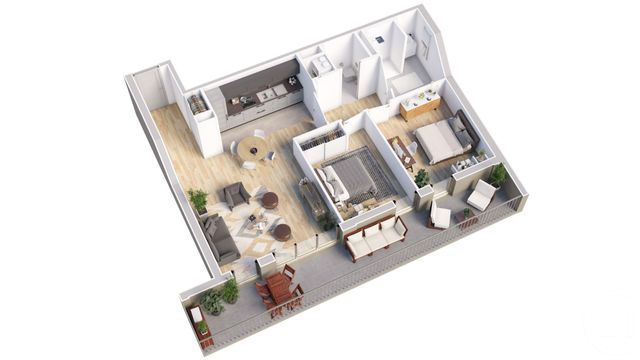 Appartement T3 à vendre - 3 pièces - 63,69 m2 - Biganos - 33 - AQUITAINE