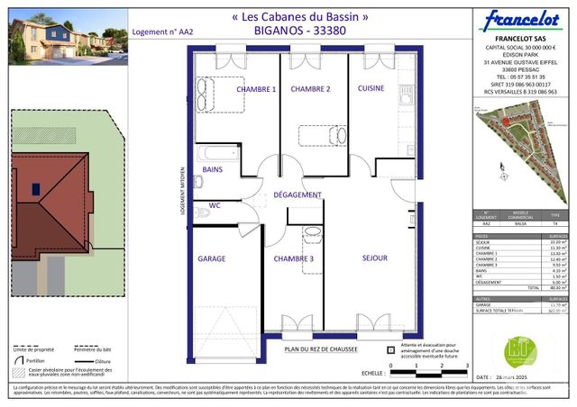 Maison à vendre - 4 pièces - 80 m2 - Biganos - 33 - AQUITAINE
