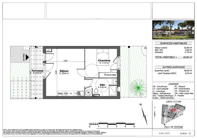 Appartement T2 &agrave; vendre - 2 pi&egrave;ces - 40,85 m2 - Sanguinet - 40 - AQUITAINE