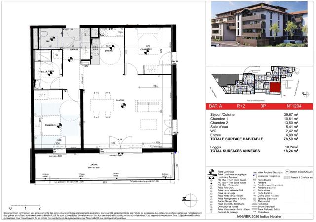 Appartement T3 &agrave; vendre - 3 pi&egrave;ces - 78,50 m2 - La Teste De Buch - 33 - AQUITAINE