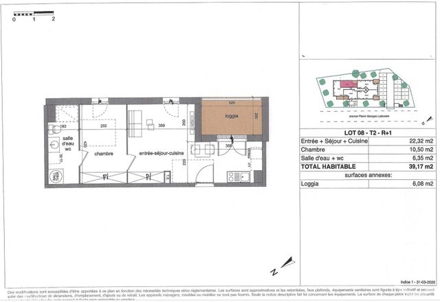 Appartement T3 &agrave; vendre - 2 pi&egrave;ces - 39,17 m2 - Biscarrosse - 40 - AQUITAINE