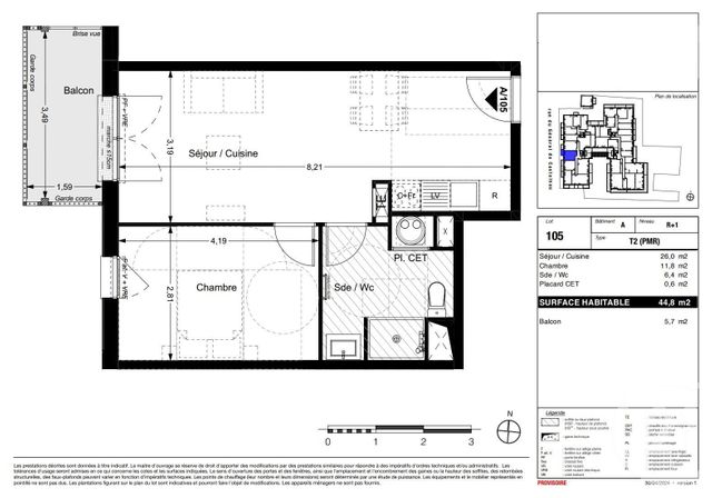 Appartement T2 à vendre - 2 pièces - 44,80 m2 - La Teste De Buch - 33 - AQUITAINE