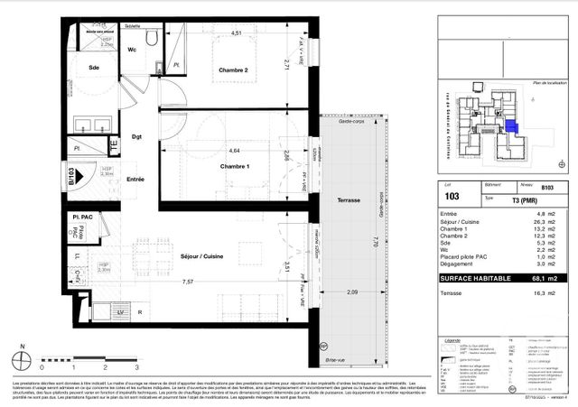 Appartement T5 &agrave; vendre - 5 pi&egrave;ces - 113,90 m2 - La Teste De Buch - 33 - AQUITAINE