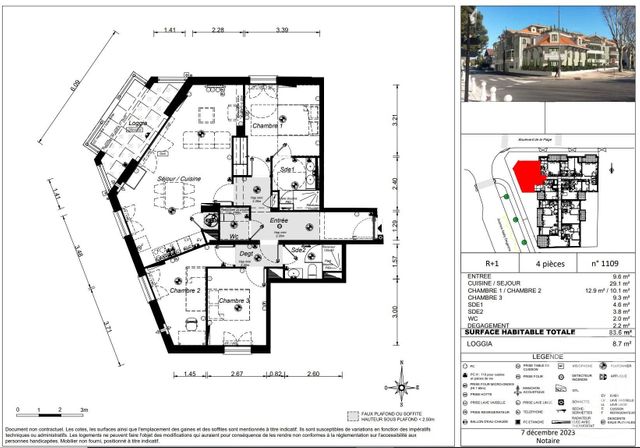 Appartement T4 à vendre - 4 pièces - 83,60 m2 - Arcachon - 33 - AQUITAINE