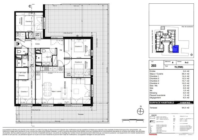 Appartement T5 &agrave; vendre - 5 pi&egrave;ces - 113,90 m2 - La Teste De Buch - 33 - AQUITAINE