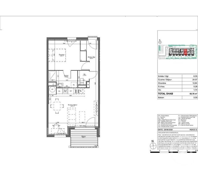 Appartement T2 à vendre - 2 pièces - 50,78 m2 - Gujan Mestras - 33 - AQUITAINE