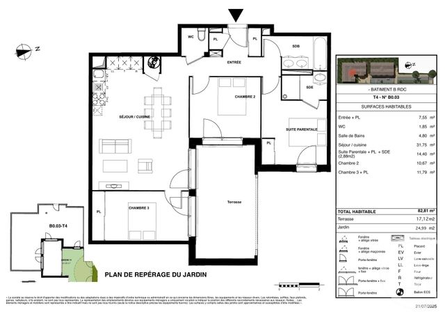 Appartement T4 &agrave; vendre - 4 pi&egrave;ces - 82,81 m2 - Gujan Mestras - 33 - AQUITAINE