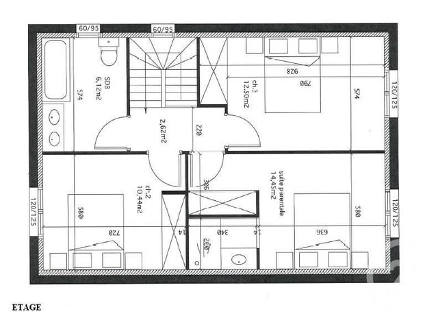 Maison &agrave; louer - 5 pi&egrave;ces - 95,49 m2 - Marcheprime - 33 - AQUITAINE