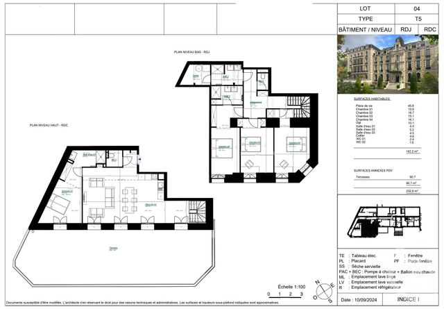 Appartement T5 à vendre - 5 pièces - 142,20 m2 - Arcachon - 33 - AQUITAINE
