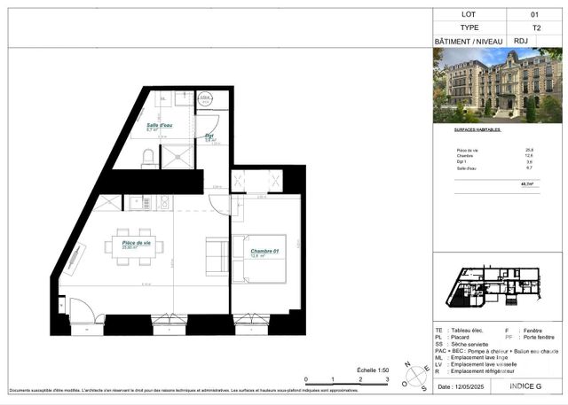Afficher la photo en grand Appartement T3 à vendre - 2 pièces - 48,70 m2 - Arcachon - 33 - AQUITAINE