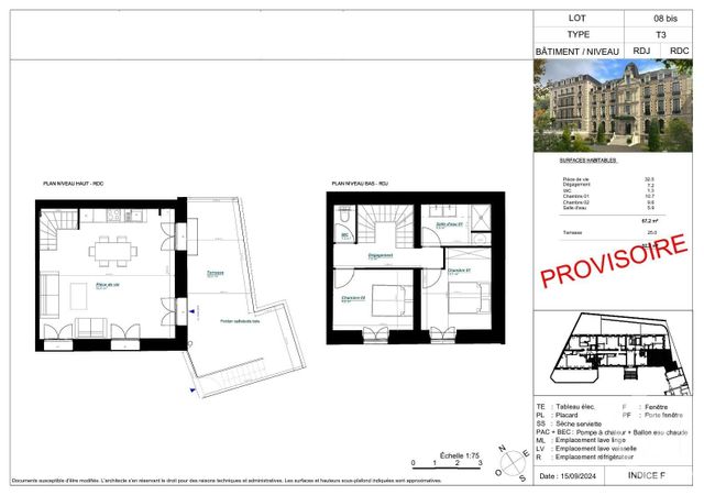 Afficher la photo en grand Appartement T3 à vendre - 3 pièces - 67,20 m2 - Arcachon - 33 - AQUITAINE