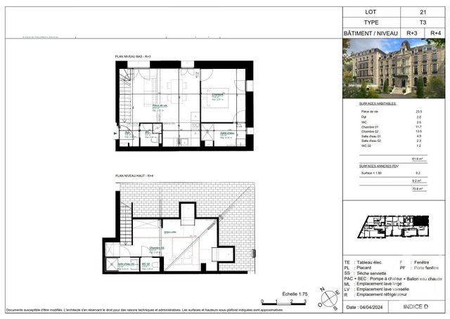 Afficher la photo en grand Appartement T3 à vendre - 3 pièces - 61,60 m2 - Arcachon - 33 - AQUITAINE
