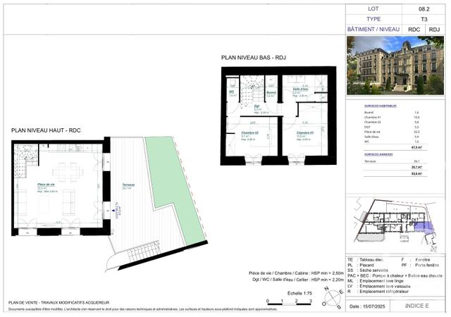 Appartement T3 &agrave; vendre - 3 pi&egrave;ces - 67,30 m2 - Arcachon - 33 - AQUITAINE